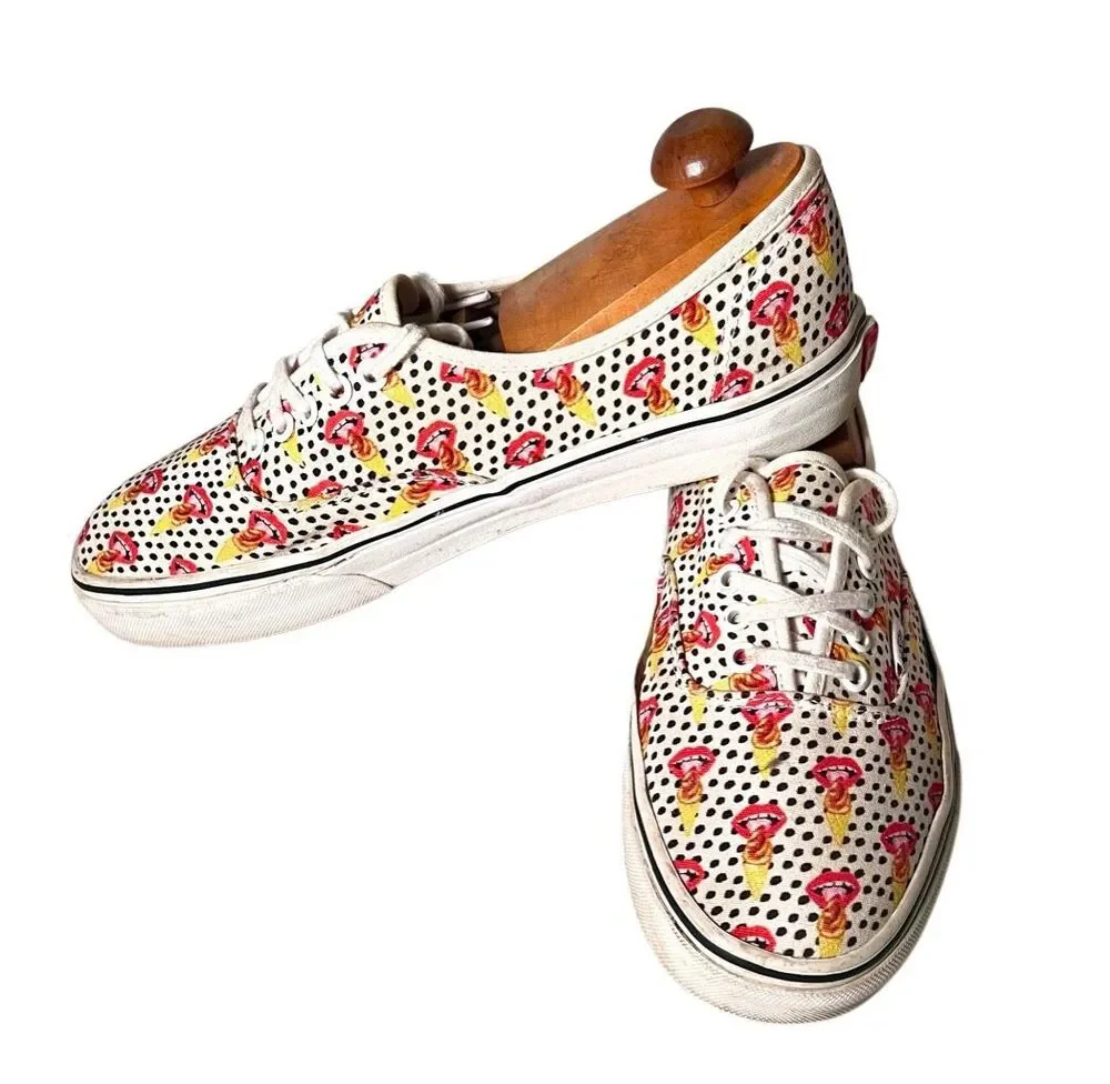 VANS x Kendra Dandy I Scream Ice Cream Polka Dot Sneakers Shoes Size 11 Women’s